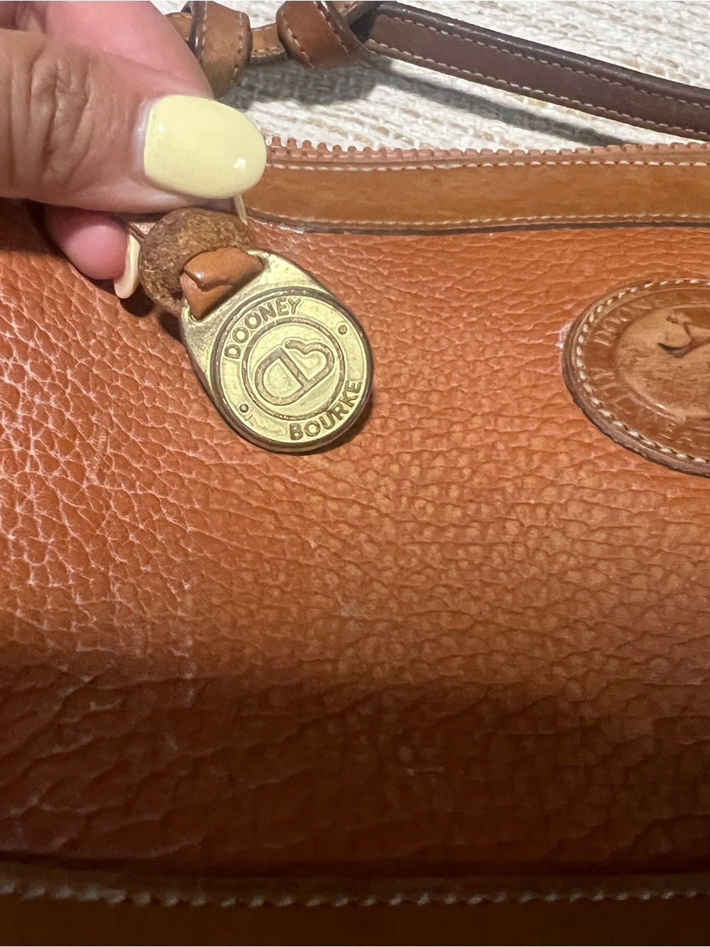 Dooney & Bourke Brown Pebbled Leather Crossbody - Picture 3 of 8
